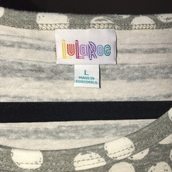 LuLa Roe Dress, Julia, Gray/White, Sz L, NWT! - Picture 10 of 12